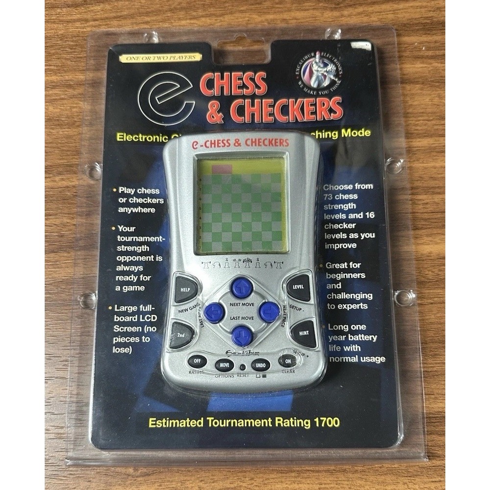 Excalibur Chess‎ & Checkers Handheld Electronic Travel Game NEW in Package